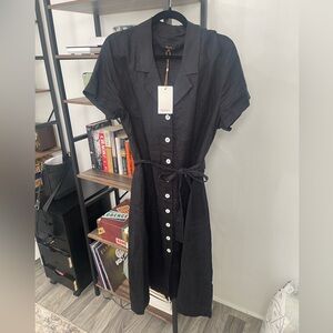 Quince 100% European Linen Button Front Dress